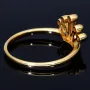 Sehr schöner Kronen Ring in 585 14 Karat Gelbgold mit Zirkoniabesatz. RG 56-57