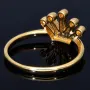 Sehr schöner Kronen Ring in 585 14 Karat Gelbgold mit Zirkoniabesatz. RG 56-57