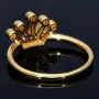 Sehr schöner Kronen Ring in 585 14 Karat Gelbgold mit Zirkoniabesatz. RG 56-57