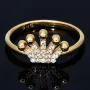 Sehr schöner Kronen Ring in 585 14 Karat Gelbgold mit Zirkoniabesatz. RG 56-57