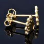 Ohrstecker Motiv Krone mit Zirkoniasteinen besetzt in 585er 14K Gold