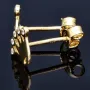 Ohrstecker Motiv Krone mit Zirkoniasteinen besetzt in 585er 14K Gold