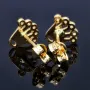 Ohrstecker Motiv Krone mit Zirkoniasteinen besetzt in 585er 14K Gold
