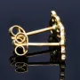 Ohrstecker Motiv Krone mit Zirkoniasteinen besetzt in 585er 14K Gold
