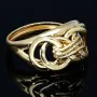 kunstvoller Ring für Damen in 585 14K Gelbgold in Ringgröße ca. 55