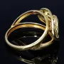 prunkvoller Ring für Damen in hochwertigem 585 14K Gelbgold in Ringgröße ca. 56