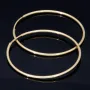 stilvolle Creolen in dezent, klassischem Design in 585er 14K Gelbgold glänzend poliert