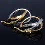 Wunderschöne geschwungene Designer - Creolen in Bicolor 585er (14K) Weiß- und Gelbgold