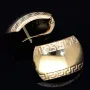 hochwertige Creolen im Greco Design aus 585 14K Gelbgold