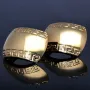hochwertige Creolen im Greco Design aus 585 14K Gelbgold