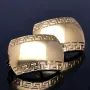 hochwertige Creolen im Greco Design aus 585 14K Gelbgold