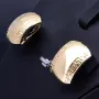 hochwertige Creolen im Greco Design aus 585 14K Gelbgold
