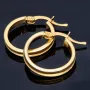 elegante, glänzende Creolen aus 14K 585 Gelbgold