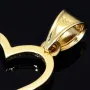 Herz - Anhänger in 585er 14K Gelbgold mit Zirkoniabesatz