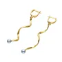 hochwertige Spiral-Ohrringe in 14K 585 Bicolor Weiß- und Gelbgold