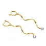 hochwertige Spiral-Ohrringe in 14K 585 Bicolor Weiß- und Gelbgold