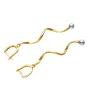 hochwertige Spiral-Ohrringe in 14K 585 Bicolor Weiß- und Gelbgold