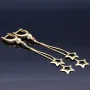 bezaubernde, hängende Sternchen - Ohrringe mit eingefasstem Zirkonia in 585er (14K) Gelbgold