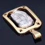 filigraner Jesus - Anhänger in bicolor 14K 585 Weiß- und Gelbgold