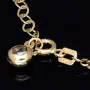 stilvolles Tricolor Armband aus hochwertigem 585 14K Gold in (ca. bis 18,5 cm Länge, verstellbar)