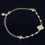stilvolles Tricolor Armband aus hochwertigem 585 14K Gold in (ca. bis 18,5 cm Länge, verstellbar)