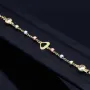 Verspieltes Tricolor Herz - Armband aus 585 14K Gold in (ca. 17 - 19,5 cm Länge verstellbar)