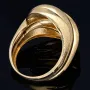 Glänzender Ring für Damen mit modernem, stilvollen Design in 14K 585er Gold Ringgröße ca. 56
