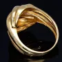 Glänzender Ring für Damen mit modernem, stilvollen Design in 14K 585er Gold Ringgröße ca. 56