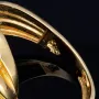 Glänzender Ring für Damen mit modernem, stilvollen Design in 14K 585er Gold Ringgröße ca. 56