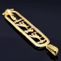 Hieroglyphen - Anhänger aus massivem, hochwertigem 585er 14K Gelbgold