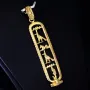 Hieroglyphen - Anhänger aus massivem, hochwertigem 585er 14K Gelbgold