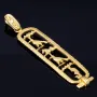 Hieroglyphen - Anhänger aus massivem, hochwertigem 585er 14K Gelbgold