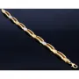 edles Armband in modernem Design aus 14K 585er Bicolor Gelb- und Weißgold (ca. 20,5 cm Länge)