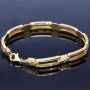 edles Armband in modernem Design aus 14K 585er Bicolor Gelb- und Weißgold (ca. 20,5 cm Länge)
