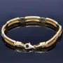 edles Armband in modernem Design aus 14K 585er Bicolor Gelb- und Weißgold (ca. 20,5 cm Länge)