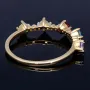 Damenring in 585 14K Gold mit 5 bunten Zirkonia - Steinen bestückt (ca. 55 - 56 RG)