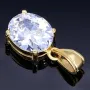 Funkelnder Anhänger in 585er 14K Gelbgold, besetzt mit einem wunderschönen, großen Zirkoniastein