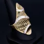 Hübsch verzierter Ring für Damen aus 585er 14 Karat Gelbgold mit Zirkoniabesatz Größe ca. 59