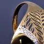 Hübsch verzierter Ring für Damen aus 585er 14 Karat Gelbgold mit Zirkoniabesatz Größe ca. 59