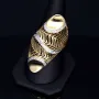Hübsch verzierter Ring für Damen aus 585er 14 Karat Gelbgold mit Zirkoniabesatz Größe ca. 59