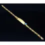 Baby - Armband mit Gravurplättchen aus hochwertigem 14k (585) Gold in ca. 13 cm Länge