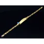 Baby - Armband mit Gravurplättchen aus hochwertigem 14k (585) Gold in ca. 13 cm Länge