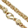 Voll massive Königskette aus hochwertigem 585er Gold (14 Karat) in 60 cm Länge; ca. 4mm breit - Made in Germany
