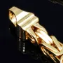 Voll massive Königskette aus hochwertigem 585er Gold (14 Karat) in 60 cm Länge; ca. 4mm breit - Made in Germany