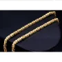 extralange, massive Premium-Königskette aus hochwertigem 14K Gold (585) in 70 cm Länge; ca. 4mm breit (ca. 75,4g) Made in Germany mit FBM Stempel