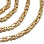 extralange, massive Premium-Königskette aus hochwertigem 14K Gold (585) in 70 cm Länge; ca. 4mm breit (ca. 75,4g) Made in Germany mit FBM Stempel