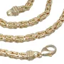 XL massive Königskette aus hochwertigem 585er Gold (14 Karat) in 65 cm Länge; ca. 4mm breit (ca. 68,1g) - Made in Germany