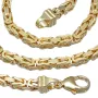 voll massive Königskette aus hochwertigem 585er Gold (14 Karat) in 55 cm Länge; ca. 4mm breit (ca. 58,1g) - Made in Germany