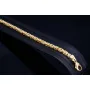 Massives Königsarmband aus Gold (585 / 14k Gold) , ca. 4 mm Breite, ca. 22cm lang - mit FBM Stempel