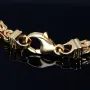 Massives Königsarmband aus Gold (585 / 14k Gold) , ca. 4 mm Breite, ca. 22cm lang - mit FBM Stempel